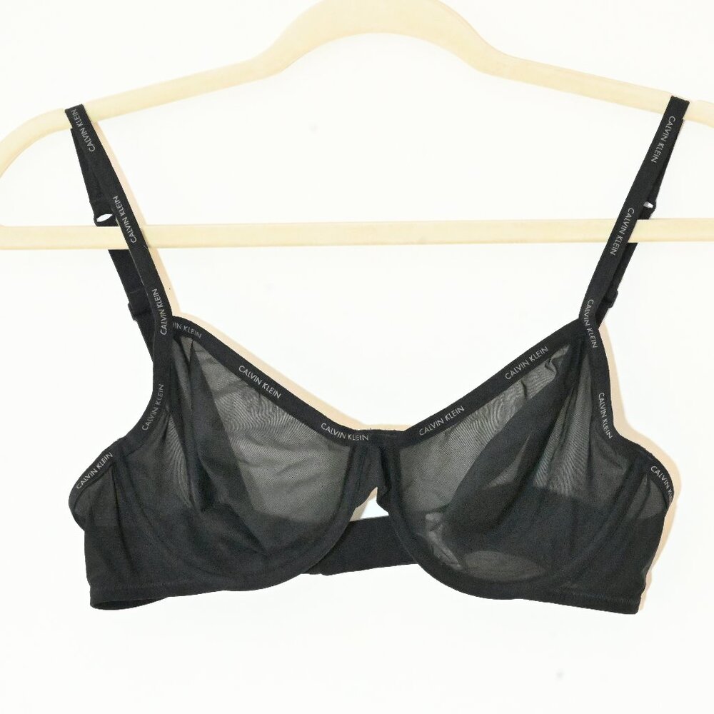 Black Mesh Bra, Calvin Klein, 36B